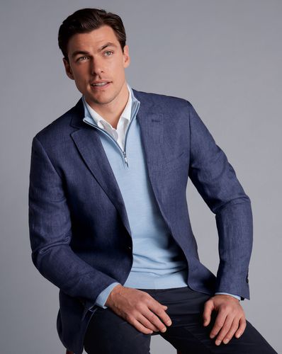 Veste En Lin - Océan par - Charles Tyrwhitt - Modalova