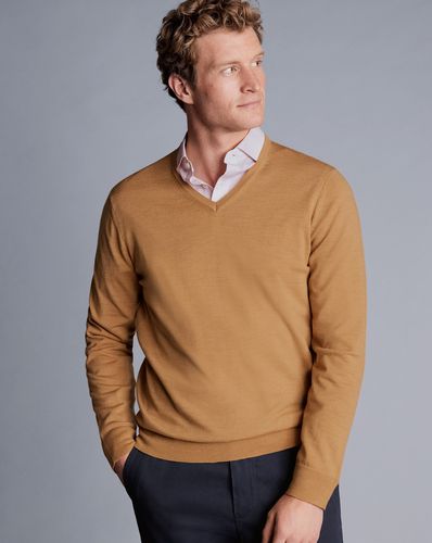 Pull Col En V En Laine Mérinos - par - Charles Tyrwhitt - Modalova