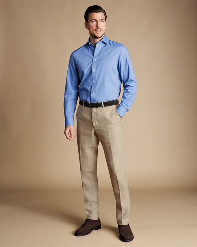 Pantalon En Lin - Taupe en par - Charles Tyrwhitt - Modalova