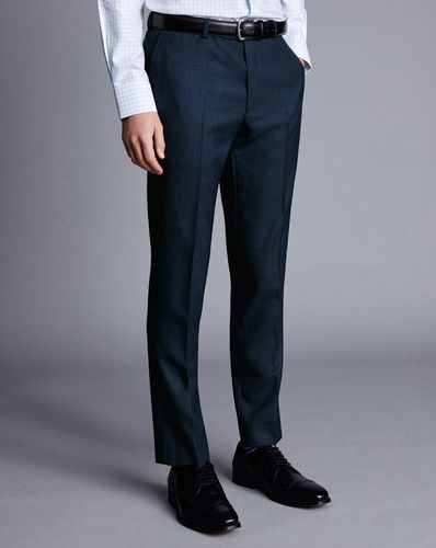 Pantalon De Costume À Micro-Carreaux - Encre par - Charles Tyrwhitt - Modalova