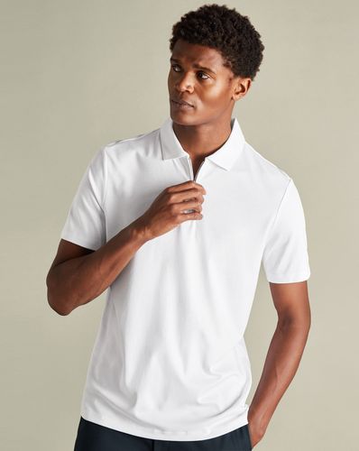 Polo En Jersey À Col Zippé - par - Charles Tyrwhitt - Modalova