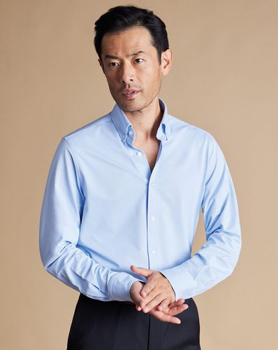 Chemise En Jersey Extensible - par - Charles Tyrwhitt - Modalova