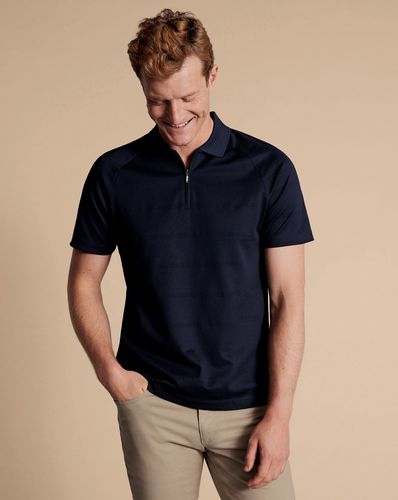 Polo Tyrwhitt Cool Rayé Et Col Zippé - par - Charles Tyrwhitt - Modalova