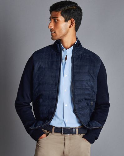 Veste En Maille En Alcantara À Col Cheminée - par - Charles Tyrwhitt - Modalova