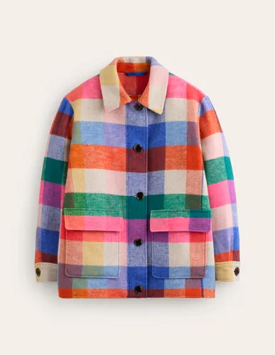 Manteau en laine à carreaux - Boden - Modalova