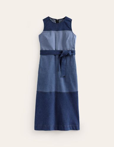 Robe midi à motif pêle-mêle en jean - Boden - Modalova