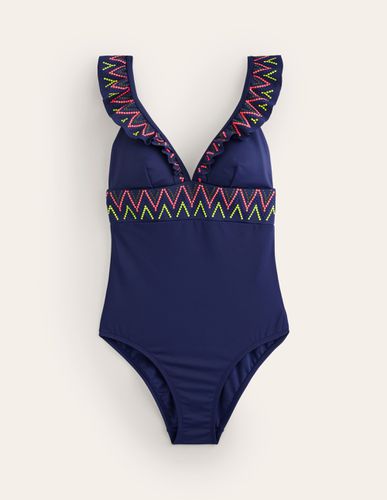 Maillot de bain à volants brodé - Boden - Modalova