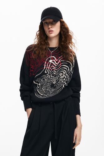 Pull en maille à motifs ondulés conçu par M. Christian Lacroix - Desigual - Modalova