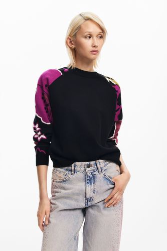 Pull manches fleurs - Desigual - Modalova