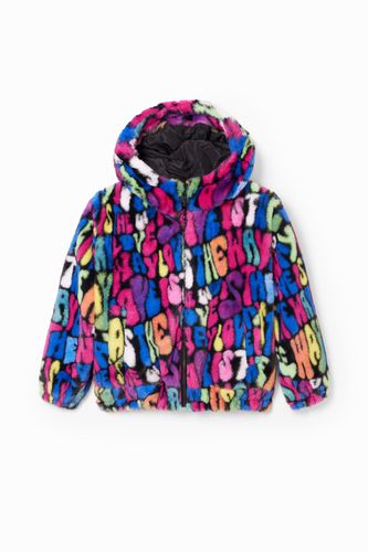 Veste effet fourrure multicolore - Desigual - Modalova