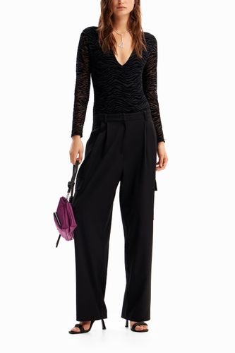 Body velours zébré - Desigual - Modalova
