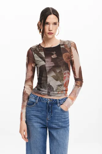 T-shirt imprimé en tulle - Desigual - Modalova