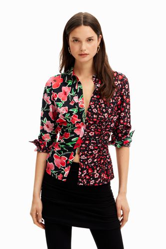 Chemise froncée fleurs - Desigual - Modalova