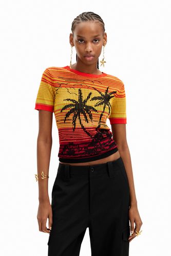 T-shirt maille palmiers - Desigual - Modalova