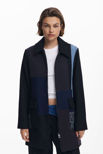 Manteau droit patchwork - Desigual - Modalova