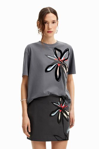 T-shirt illustration fleur - Desigual - Modalova