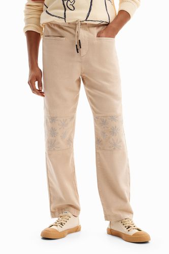 Pantalon avec détails floraux - Desigual - Modalova