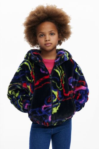 Veste en fausse fourrure arc-en-ciel - Desigual - Modalova