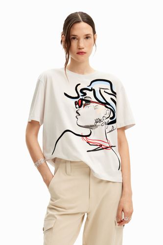 T-shirt unie avec illustration - Desigual - Modalova