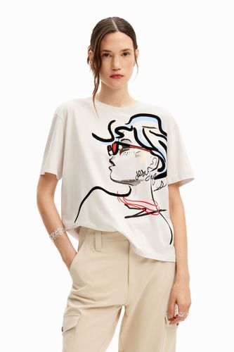 T-shirt unie illustration - Desigual - Modalova