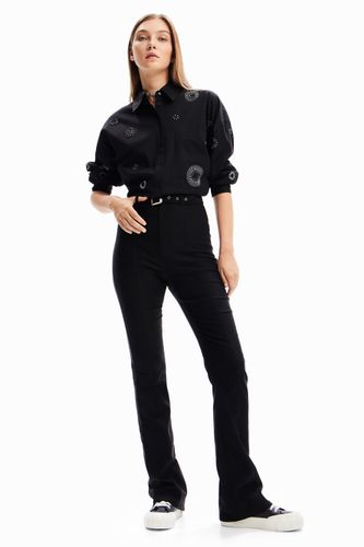 Pantalon évasé ceinture - Desigual - Modalova