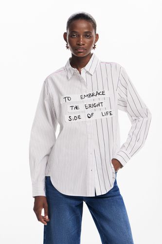 Chemise à rayures avec phrase - Desigual - Modalova