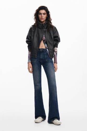 Blouson biker effet cuir oversize - Desigual - Modalova