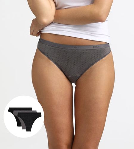 Lot de 3 strings et gris Les Pockets Coton Stretch - DIM - Modalova