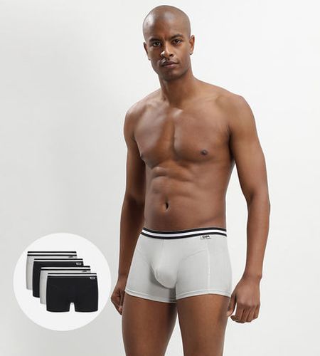 Lot de 4 boxers et gris ECO Coton - Masculin - Taille 2 - DIM - Modalova