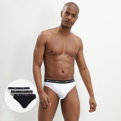 Lot de 3 slips , gris et blanc en coton stretch - Masculin - Taille 2 - DIM - Modalova