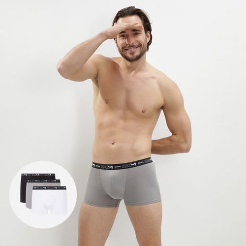 Lot de 3 boxers , gris et blanc en coton stretch - Masculin - Taille 2 - DIM - Modalova