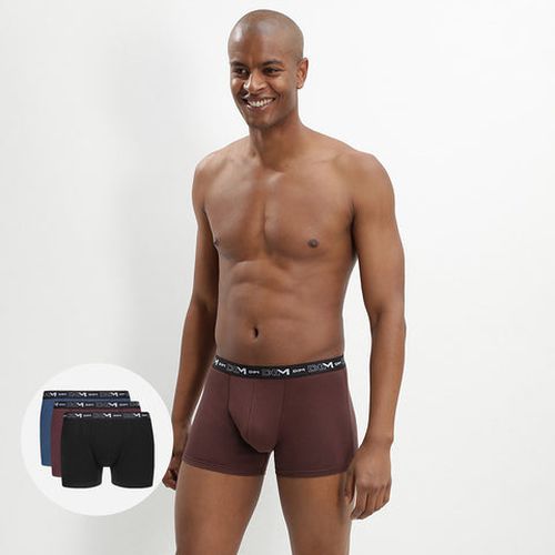 Lot de 3 boxers ceinture graphique Brun Fauve Coton Stretch - Masculin - Taille 3 - DIM - Modalova