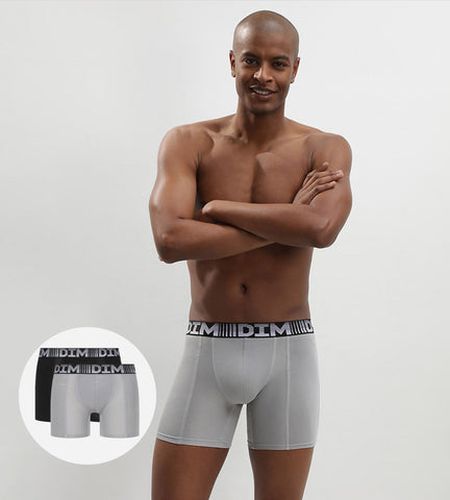 Lot de 2 boxers longs respirants Gris 3D Flex Air - Masculin - Taille 2 - DIM - Modalova