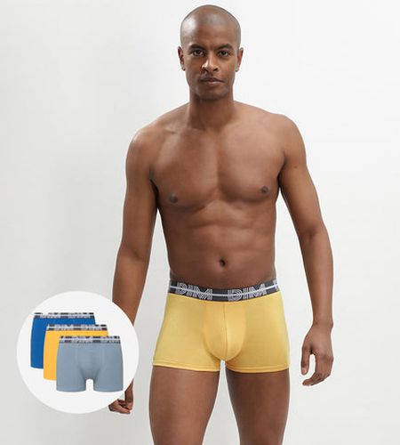 Lot de 3 boxers coton stretch ceinture graphique Powerful - DIM - Modalova