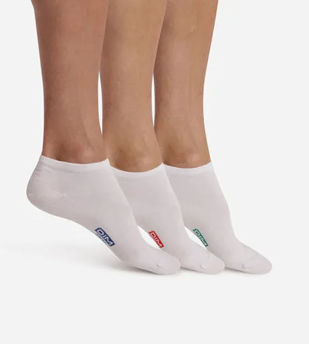 Lot de 3 paires de socquettes blanches en coton - DIM - Modalova