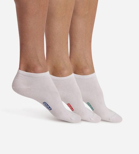 Lot de 3 paires de socquettes blanches en coton - Masculin - Taille 39/42 - DIM - Modalova