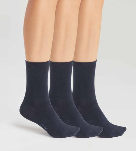 Lot de 3 paires de chaussettes Marine en coton - Féminin - Taille 35/38 - DIM - Modalova