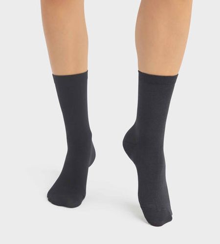 Lot de 2 paires de chaussettes en viscose Anthracite Bambou - Féminin - Taille 35/38 - DIM - Modalova