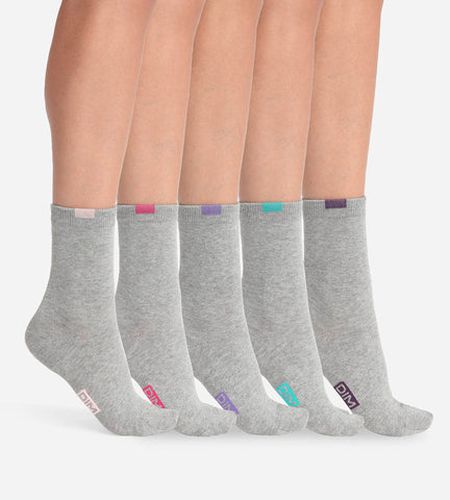 Lot de 5 paires de chaussettes coton mélangé Clair ECO - Féminin - Taille TU - DIM - Modalova