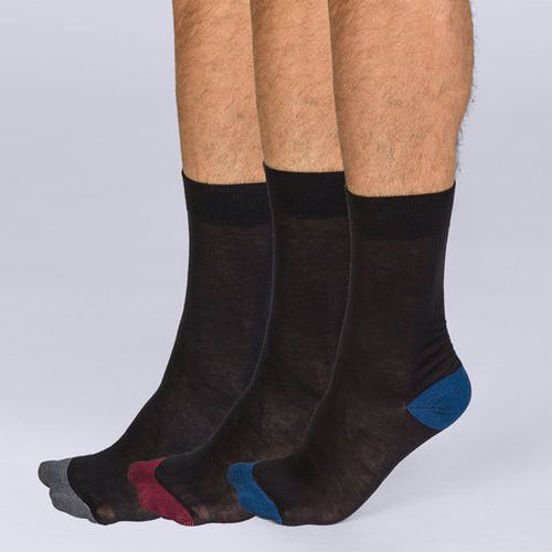 Lot de 3 mi-chaussettes Mix and Match Coton Style - Masculin - Taille 39/42 - DIM - Modalova