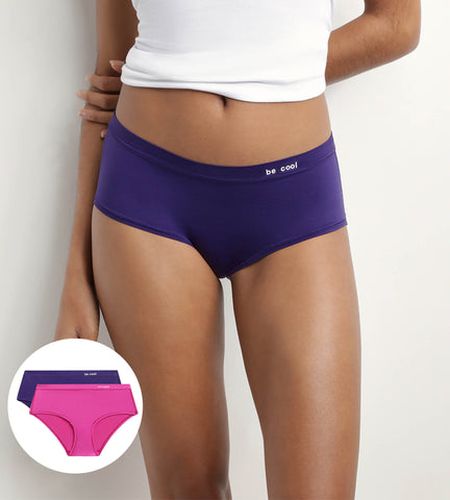 Lot de 2 shorties en microfibre Fuchsia et Violet Oh My ’s - Féminin - Taille 36/38 - DIM - Modalova