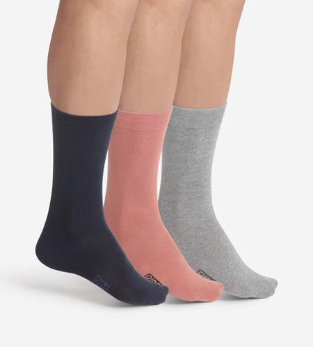 Lot de 3 paires de chaussettes en coton Marine - Masculin - Taille 39/42 - DIM - Modalova