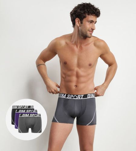 Lot de 3 boxers microfibre thermorégulateur Violet Sport - DIM - Modalova