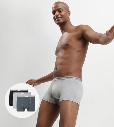 Lot de 3 boxers jean gris en coton stretch résistant Ultra Resist - Masculin - Taille 3 - DIM - Modalova