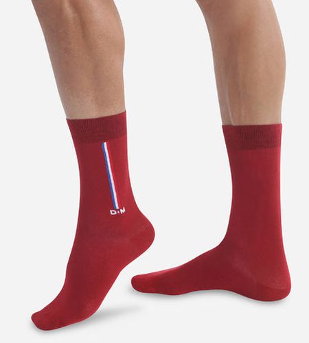 Chaussettes en coton Bordeaux à motif drapeau Monsieur - Masculin - Taille 39/42 - DIM - Modalova