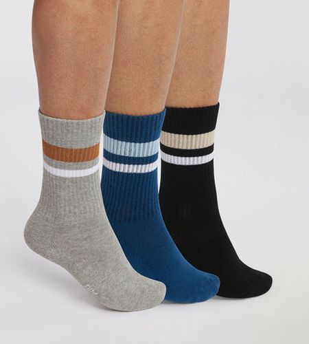 Lot de 3 paires de chaussettes en coton Bleu Noir Eco Sport - DIM - Modalova