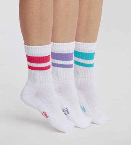 Lot de 3 paires de chaussettes en coton Rouge Eco Sport - Féminin - Taille 35/38 - DIM - Modalova