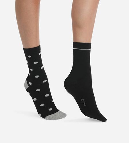 Lot de 2 paires de chaussettes à gros pois Coton Style - Féminin - Taille TU - DIM - Modalova