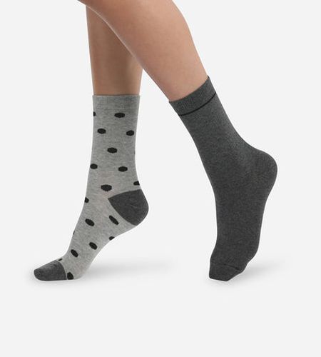 Lot de 2 paires de chaussettes à gros pois Coton Style - DIM - Modalova