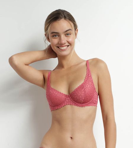 Soutien-gorge emboitant à armatures en dentelle florale Daily Dentelle - Féminin - Taille 85B - DIM - Modalova